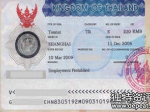 泰国旅游签证材料清单